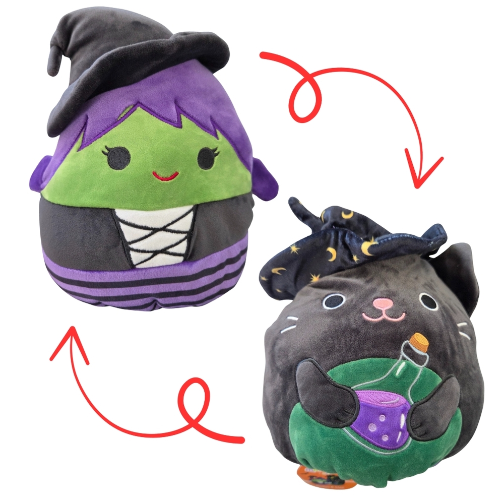 Squishmallow Roslyn & Clep Flip A Mallows 🎃Halloween NWT 8" SUPER SOFT Plush